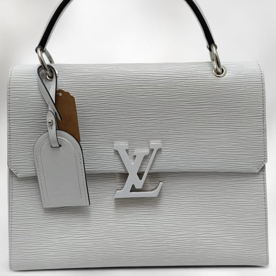 Bolso Louis Vuitton Epi Blanco con Logo LV Metalico