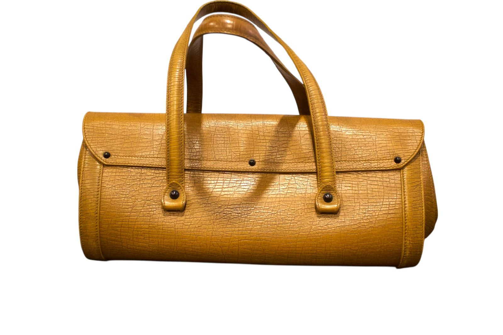 Bolso Gucci Bullet de Bambú Vintage en Piel Color Miel