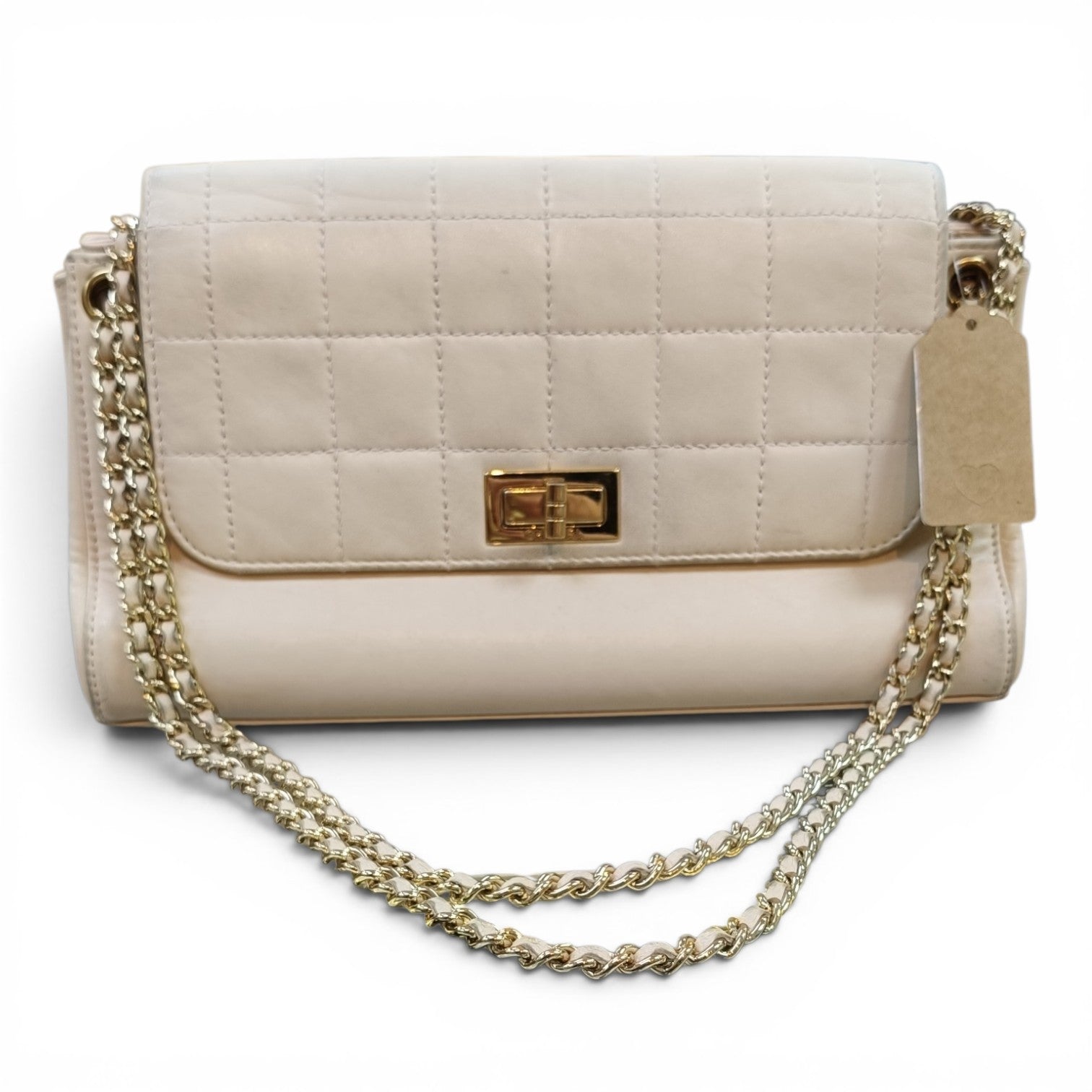 Chanel Chocolate Bar East West (E/W) Flap Bag (con broche Mademoiselle)