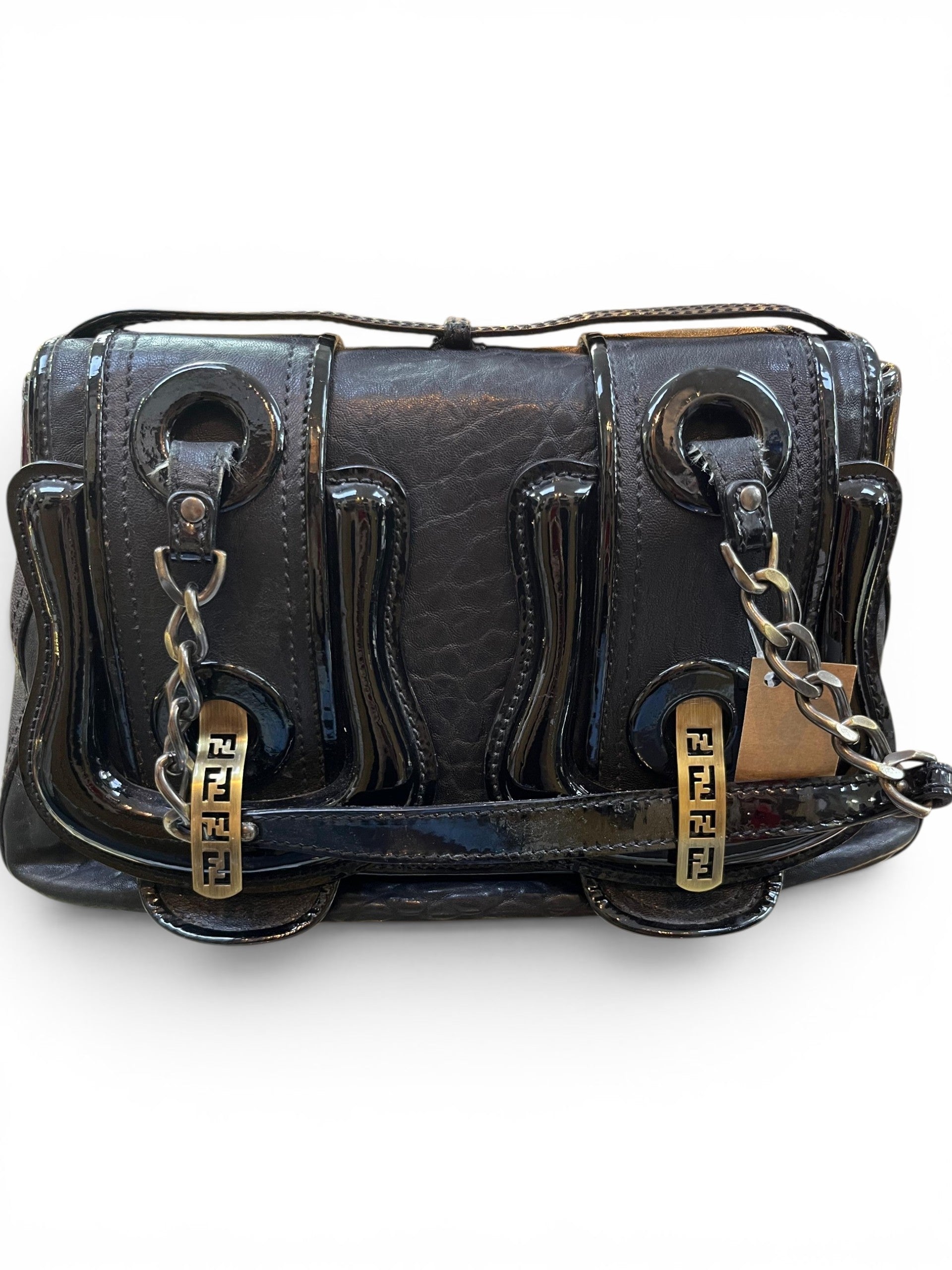 Bolso de Hombro Fendi con detalles de cadena y logo FF